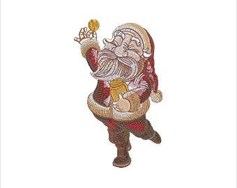 Santa gold   Machine Embroidery Design: Christmas Embroidery (Instant Download, 8 Formats, 5 Sizes)