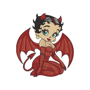 Betty Boop Angel Lil' Devil ボブルヘッド ベティー Betty Boop 848515 Angel & Devil Official Licensed Car Emblem
