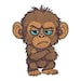 Grumpy Monkey Embroidery Design: Machine Embroidery File (6 Sizes, 8 ...