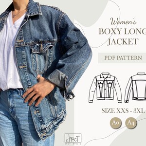 BPKKLLSU Giacca Jeans Donna Giacche In Denim Da Donna, Giacca In Denim A Maniche Lunghe Strappate Di Media Lunghezza-Verde Nerastro-XXL