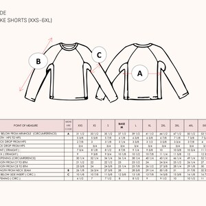 Men's Compression Shirt PDF Sewing Pattern | Rash Guard Top | XXS-6XL | A4 A0 US Letter | Digital Download image 8