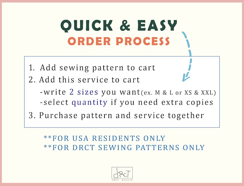 Print Sewing Pattern | Large Format Physical Paper Copy| Printing & Shipping image 3