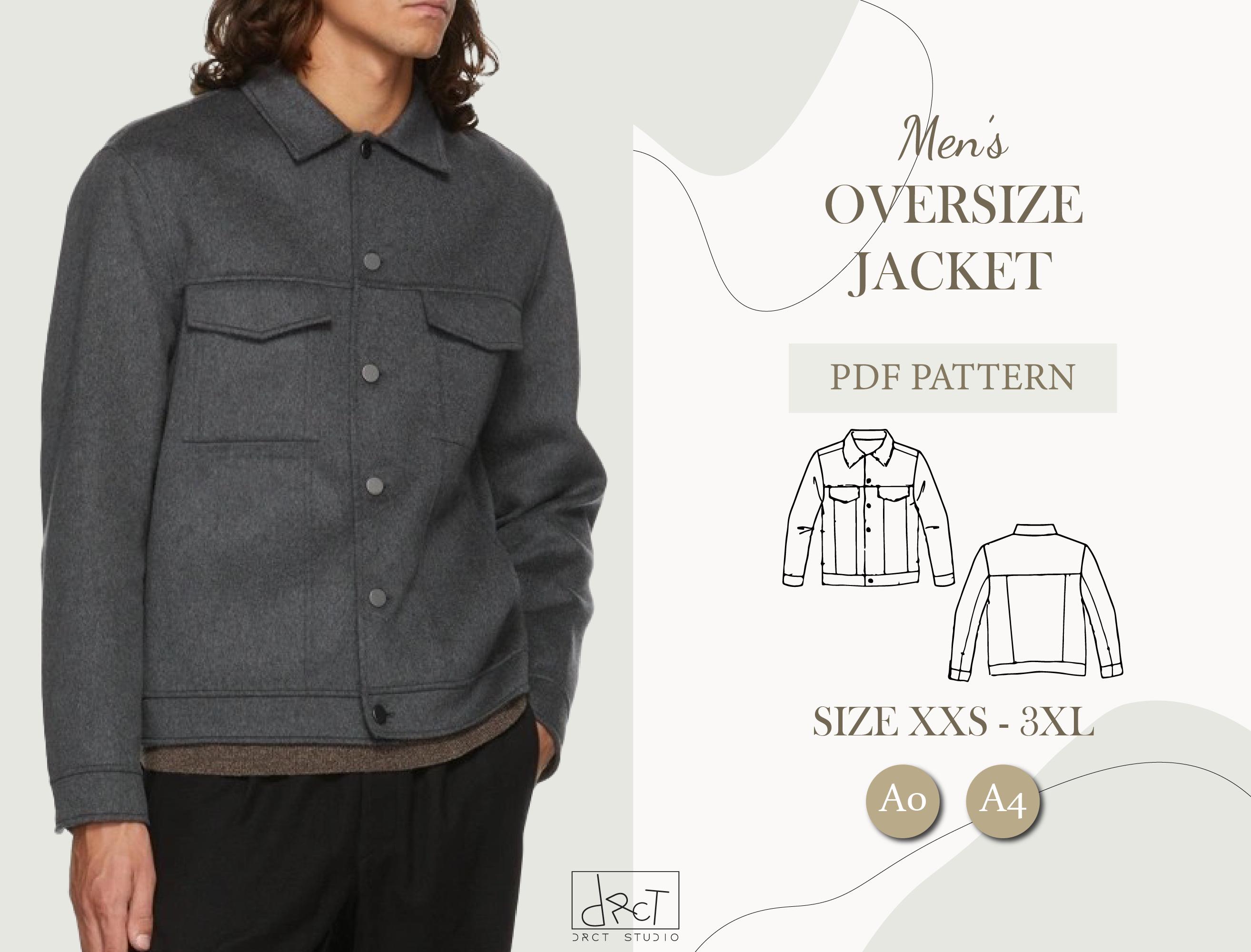Men's Oversized Jacket | PDF Sewing Pattern | XXS–3XL | A4 / A0