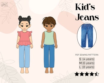 Jeans pour enfants | PDF numérique | Format A4/Lettre