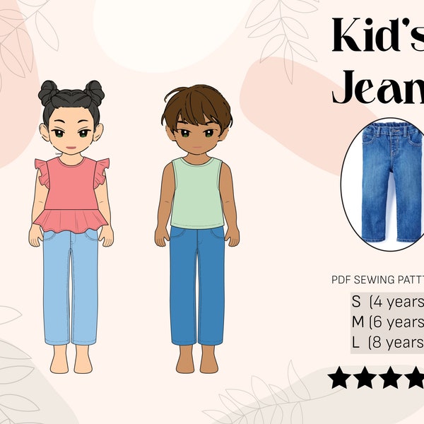 Jeans pour enfants | PDF numérique | Format A4/Lettre