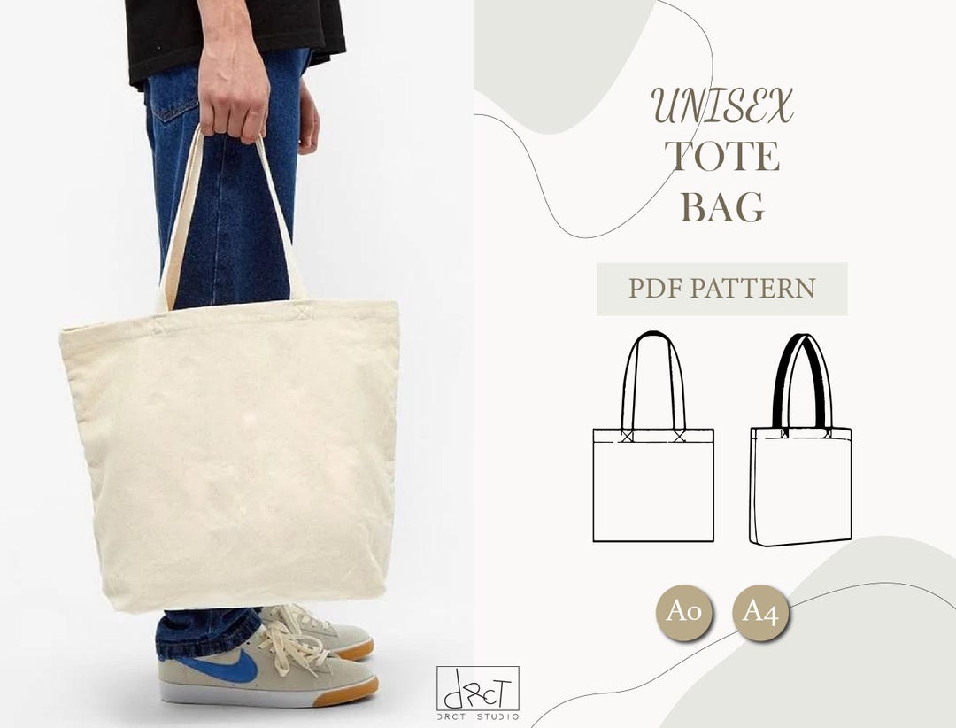 A4, A0 | Tote Bag Sewing Pattern | One Size | Digital PDF - Etsy UK