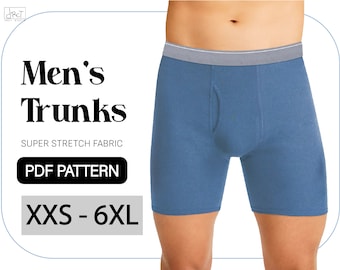 Men's Dual Pouch Boxer Brief Sewing Pattern PDF - Etsy