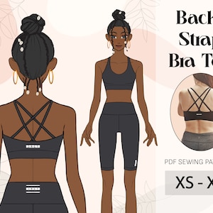 A4, A0 | Women&#39;s Backstrap Bra Sewing Pattern  | XS-XL | Digital PDF