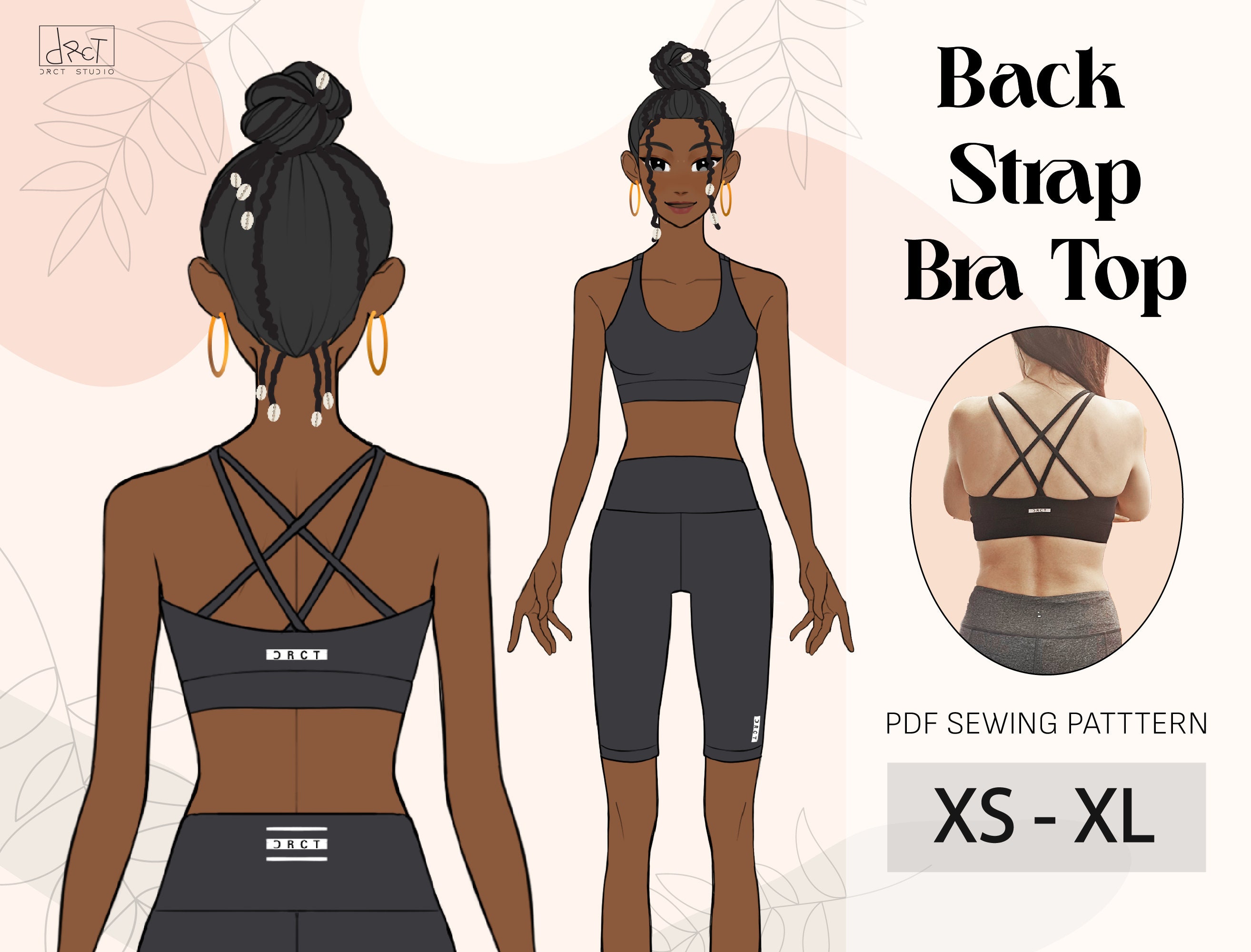 Greenstyle Endurance Sports Bra PDF Sewing Pattern in Band Sizes 34 to 40  and Cups B H -  UK