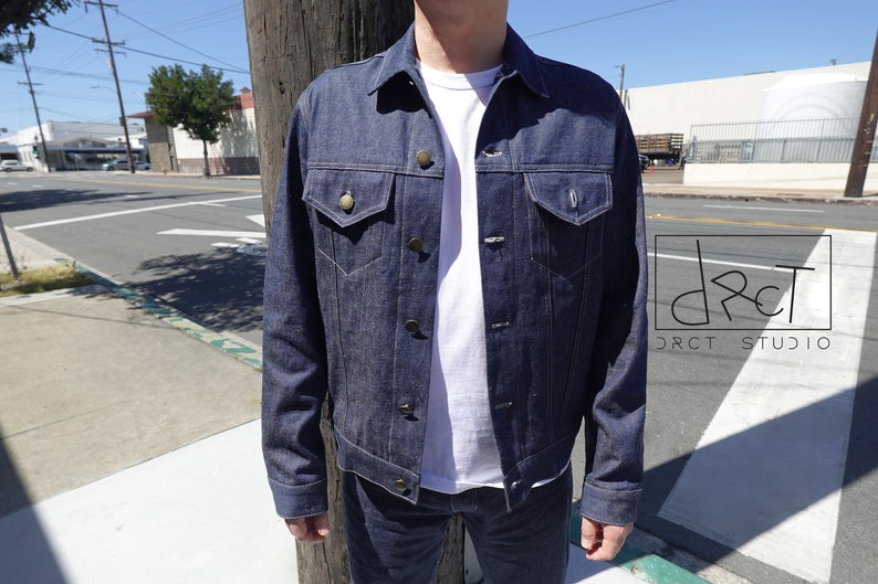 XXS-5XL Men's Basic Denim Jacket Sewing Pattern Digital PDF A4, A0 image 3