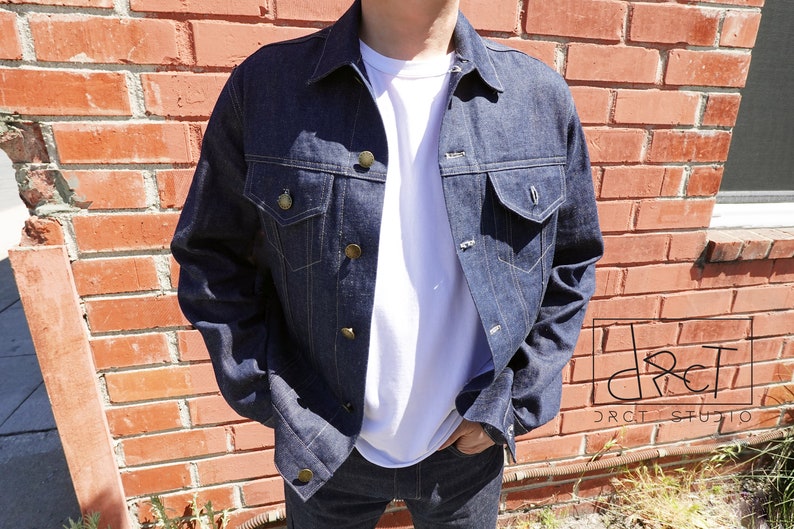 XXS-5XL Men's Basic Denim Jacket Sewing Pattern Digital PDF A4, A0 image 5