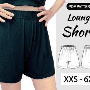 A4 /A0 | Lounge Shorts Sewing Pattern | XXS-6XL | Digital PDF