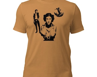 Vintage Star Wars-T-shirt: Rebel Leia, Solo & Chewbacca
