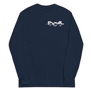 Frösche bedrucktes Herren Langarm-Shirt | Schablonen Tier Shirt