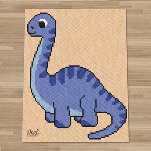 C2C Brontosaurus Blanket Crochet Pattern