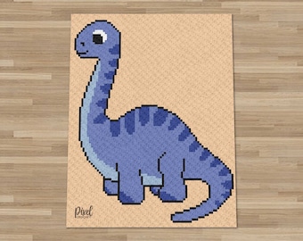 C2C Brontosaurus Blanket Crochet Pattern