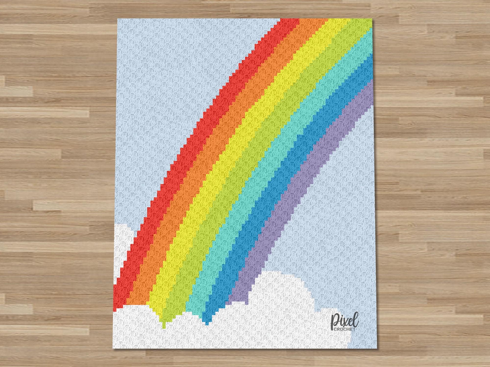 30 Rainbow Blanket Crochet Patterns to Brighten Baby Rooms, Throws, and Gift Giving 15 C2C Rainbow Blanket Crochet Pattern