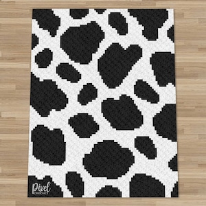 Black and white cow print blanket sale