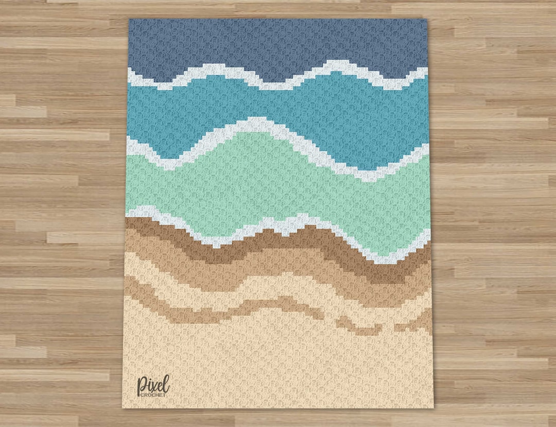 Free Easy Bernat Ripples In the Sand Afghan Crochet Pattern