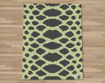 C2C Snake Skin Blanket Crochet Pattern