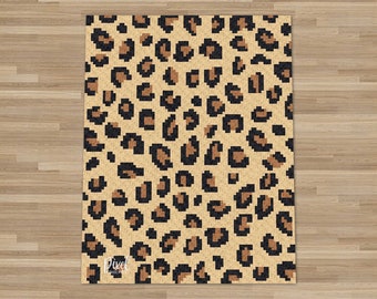 C2C Leopard Print Blanket Crochet Pattern