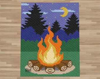 C2C Campfire Blanket Crochet Pattern