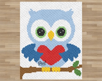 C2C Owl Love You Forever Crochet Blanket Pattern