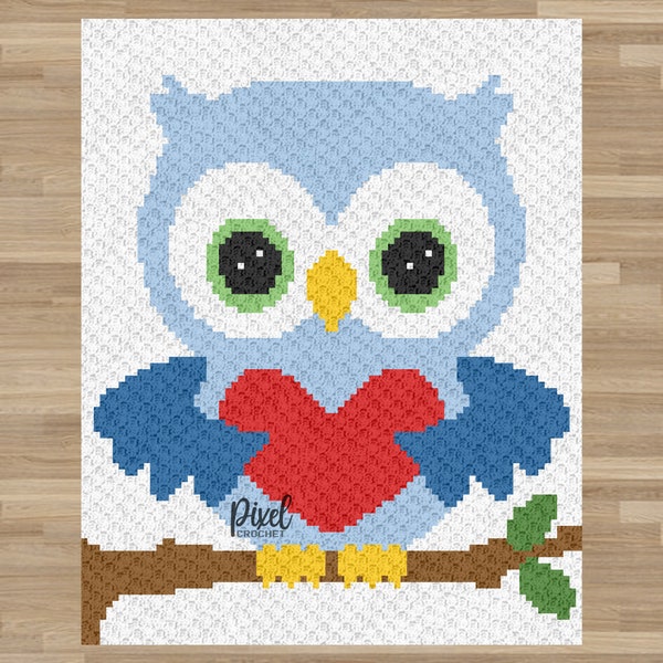 C2C Owl Love You Forever Crochet Blanket Pattern