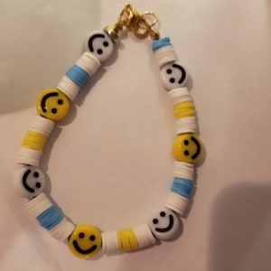 Smiley Face Bead Bracelet