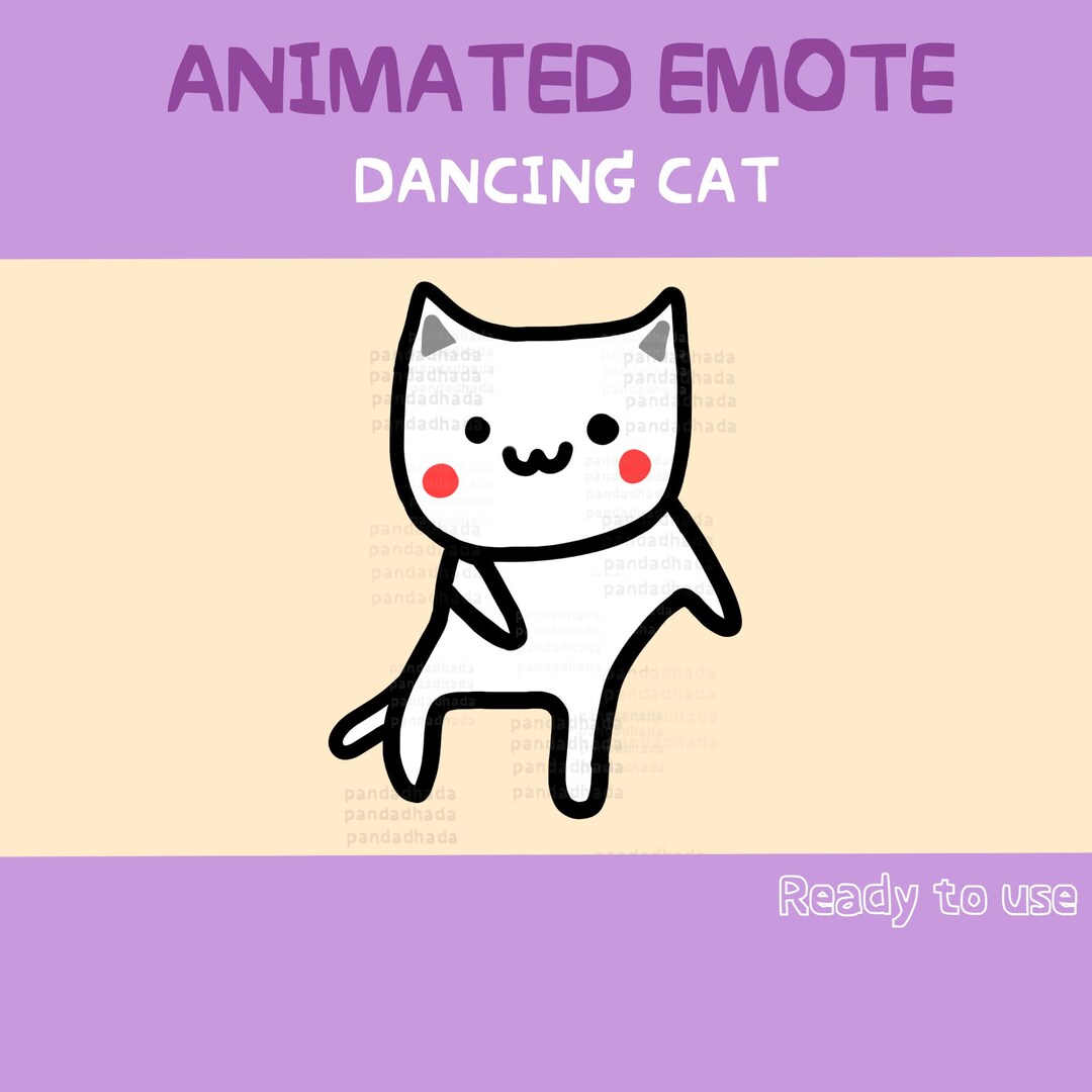 Animated Cat Emote // Dancing Cat Twitch Emote Etsy