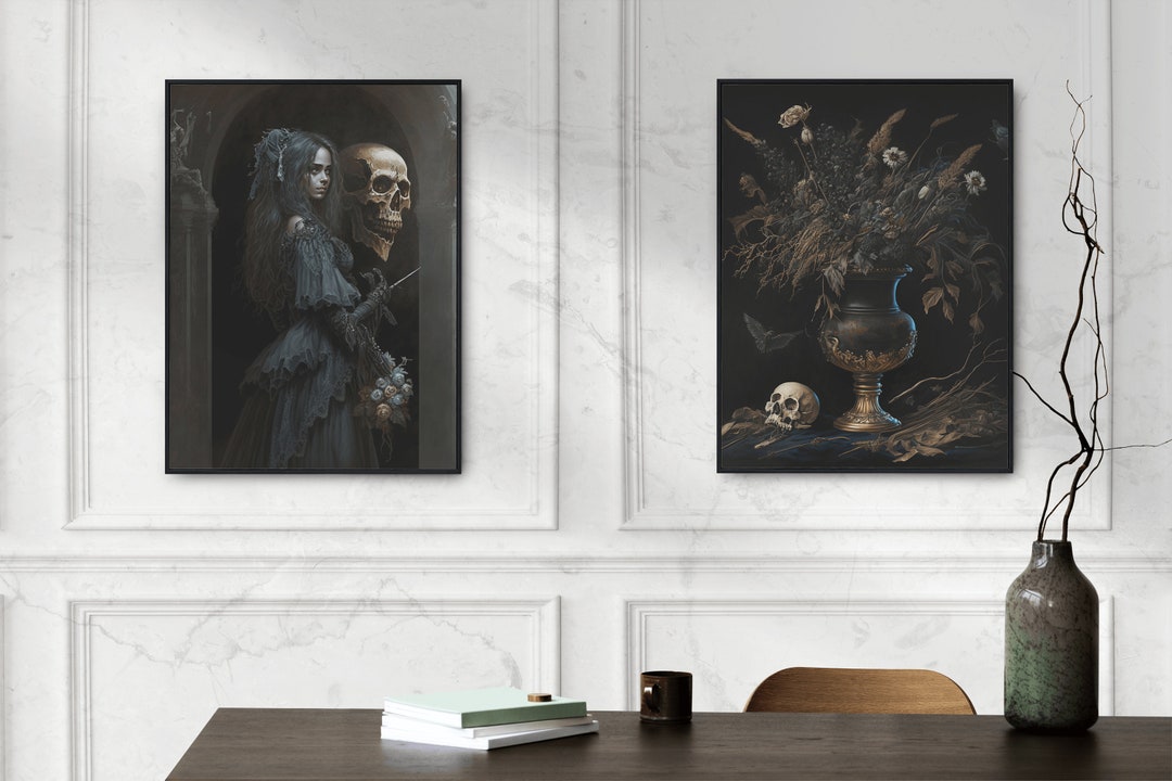Dark Academia Wall Art Bundle Set of 4 Prints | Gallery Print Set ...