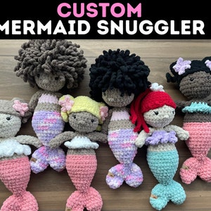 Mermaid Stuffie | Crochet Mermaid | Baby Shower Gift | Little Girl Birthday Present | Mermaid Toy  | Montessori Play