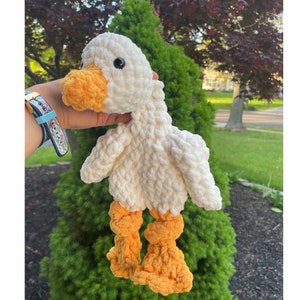Goose Lovey | Crochet Goose Snuggler | New Baby Gift| Toddler Birthday Present | Goose Stuffed Animal Toy  | Farm Montessori Play