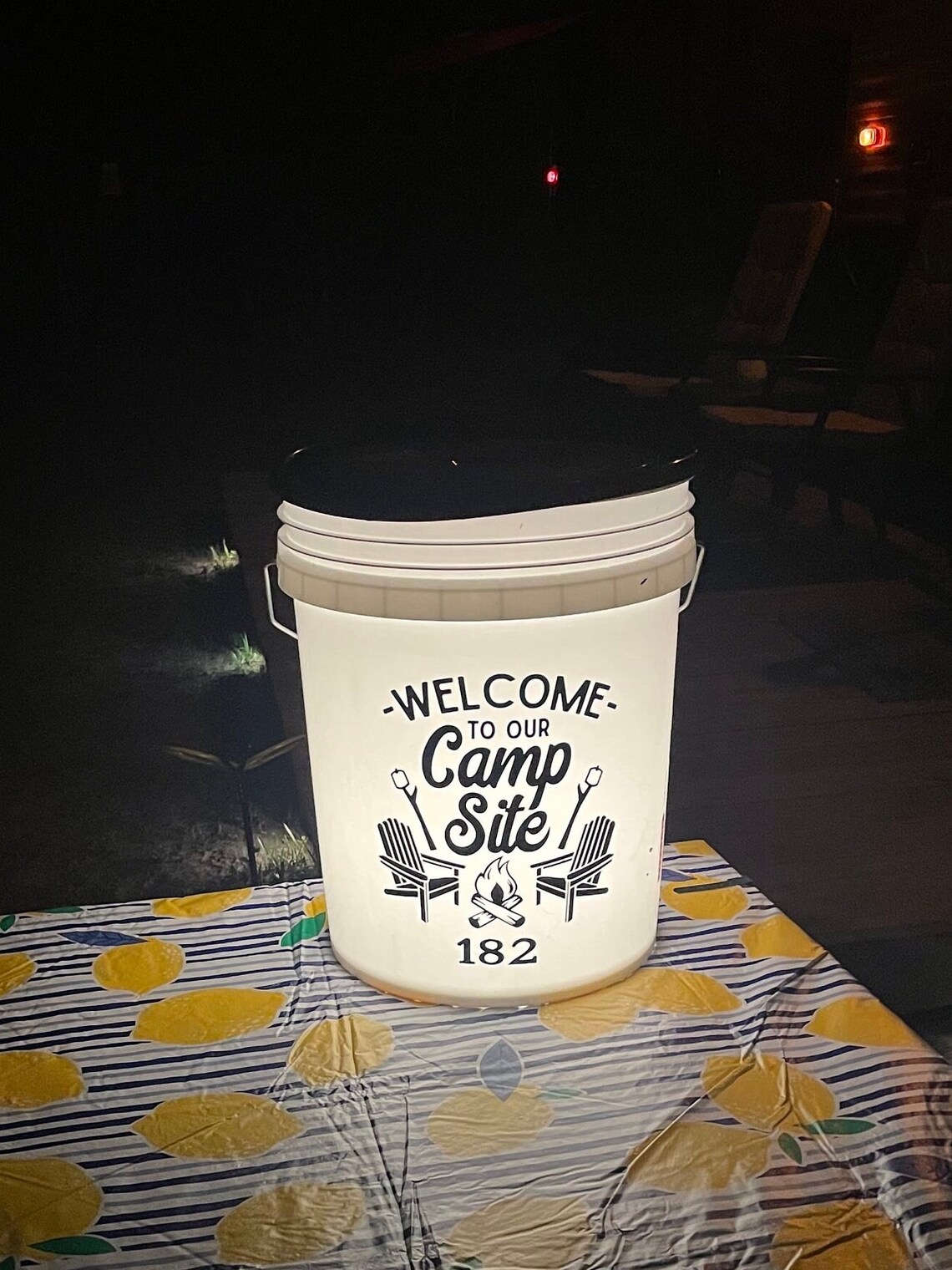 Camping Buckets Camping Bucket Lighted Camping Bucket - Etsy