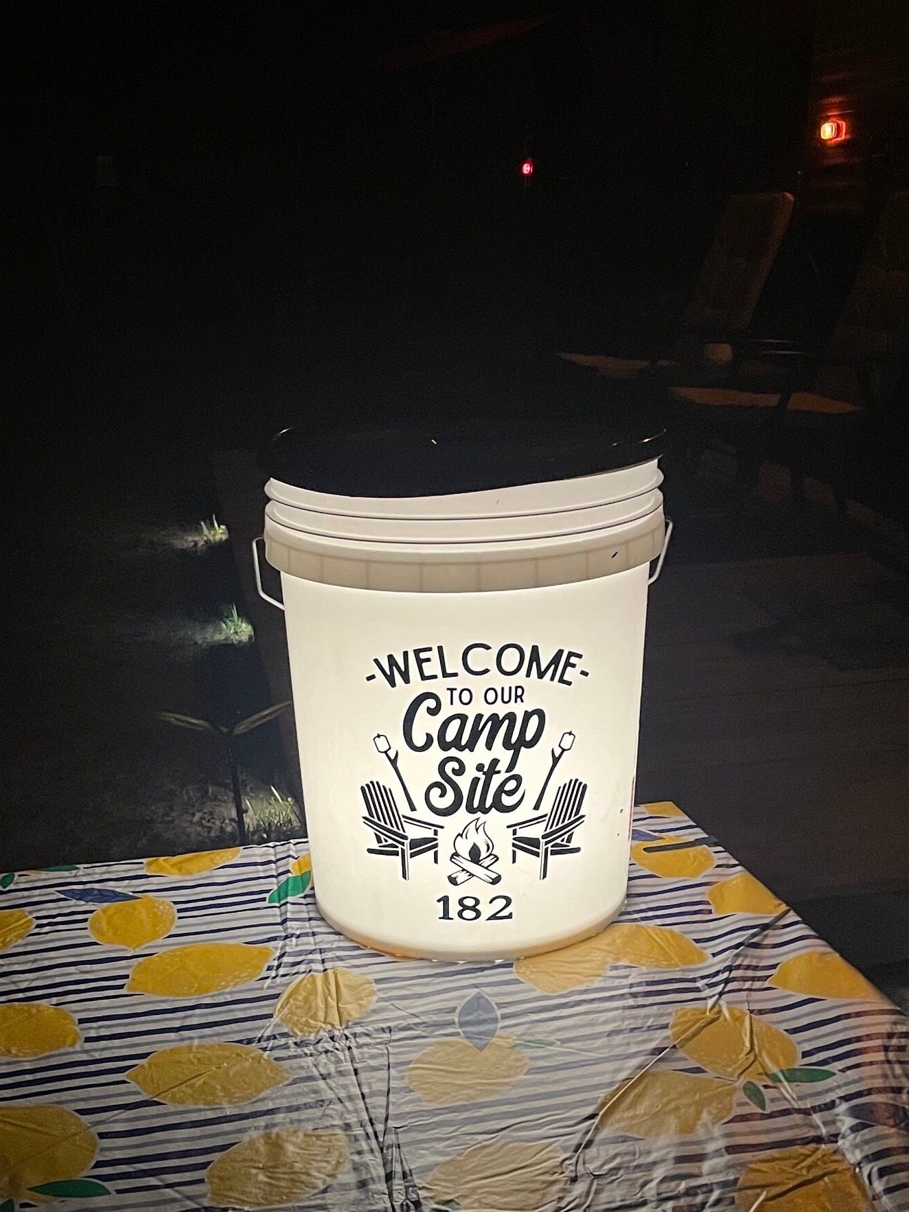 Camping Buckets Camping Bucket Lighted Camping Bucket Etsy