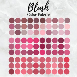 Procreate Color Palette Blush Colors, 90 Blush Colors for Procreate