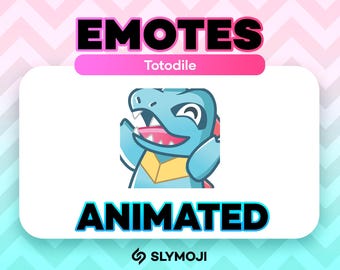 Animated Totodile Hype Emote - Funny Pokemon Legends Z-A ZA Champions - Scarlet Violet Twitch Emoji - Instant Download