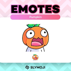 Emote zucca di Halloween - Gasp - per Twitch, TikTok, Kick, Discord, YouTube / Carino, Kawaii