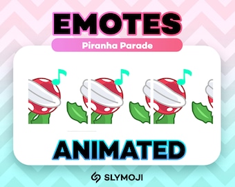 Animated Dancing Piranha Plant on Parade Emote - Funny Super Mario Wonder Twitch Emoji - Instant Download
