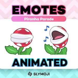 Animated Piranha Plant on Parade Emote - Funny Super Mario Wonder Twitch Emoji - Instant Download