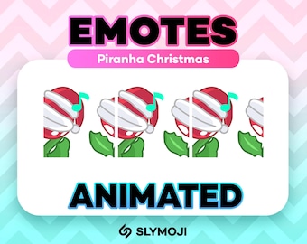 Christmas Animated Dancing Piranha Plant on Parade Emote - Funny Holidays Super Mario Wonder Twitch Emoji - Instant Download