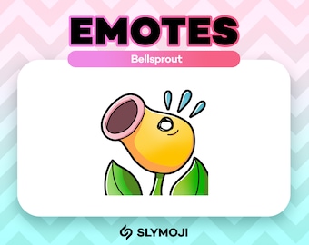 Bellsprout Pog Emote for Twitch Streamers, Discord, Youtube / Cute, Kawaii, Pokemon / Scarlet & Violet