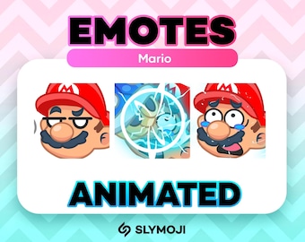 Animated Mario Blue Spiny Shell Emote - Funny Mario Kart Twitch Emoji - Instant Download