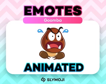 Animated Goomba Panic Emote - Funny Super Mario Wonder Twitch Emoji - Instant Download
