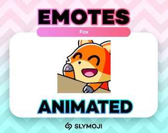 Animated Fox Happy Bongo Emote - Cute Kawaii Chibi Twitch Emoji - Instant Download