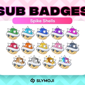 Spike Shell Twitch BIT and SUB Badges | Funny Super Mario Kart Wonder | Emotes | Emojis |  - Spike Shell Blue Shell - Instant Download