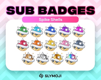 Spike Shell Twitch BIT and SUB Badges | Funny Super Mario Kart Wonder | Emotes | Emojis |  - Spike Shell Blue Shell - Instant Download