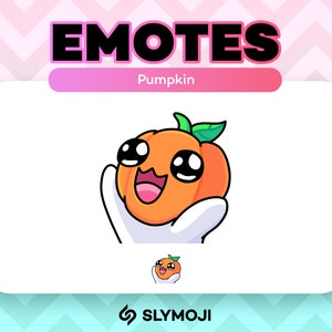 Halloween Pumpkin Emote - Happy - for Twitch, TikTok, Kick, Discord, YouTube / Cute, Kawaii
