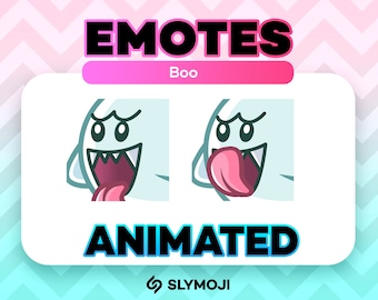 Animated Boo Lick Emote - Funny Super Mario Wonder Twitch Emoji - Instant Download