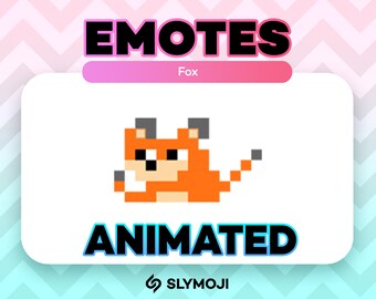 Animated Fox Pixel Dance Emote - Cute 8bit Twitch Emoji - Instant Download